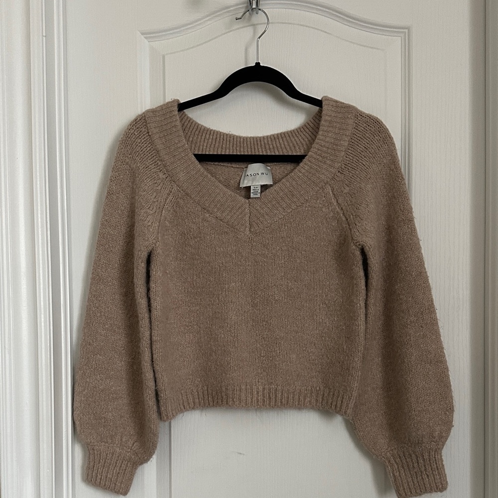 Jason Wu Women's V-Neck Sweater in Tan
